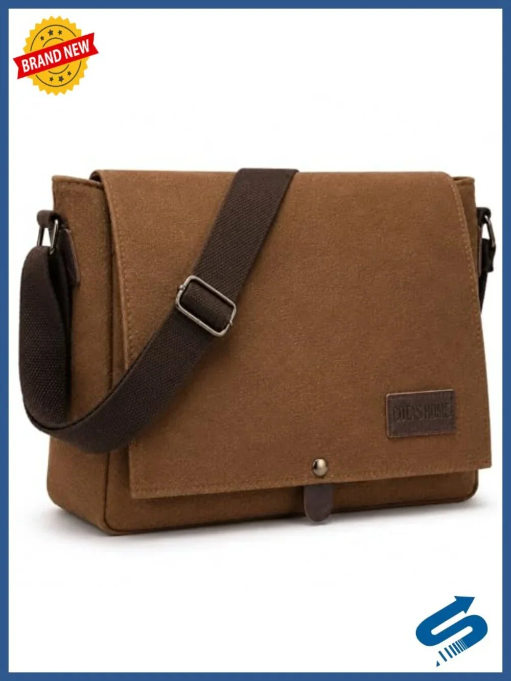 Men's Canvas Messenger Bag Fits 14